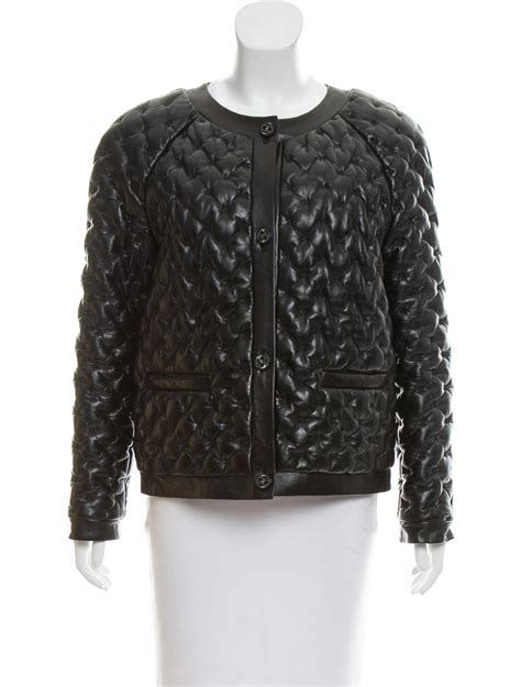 chanel houndstooth|chanel quilted leather jacket.